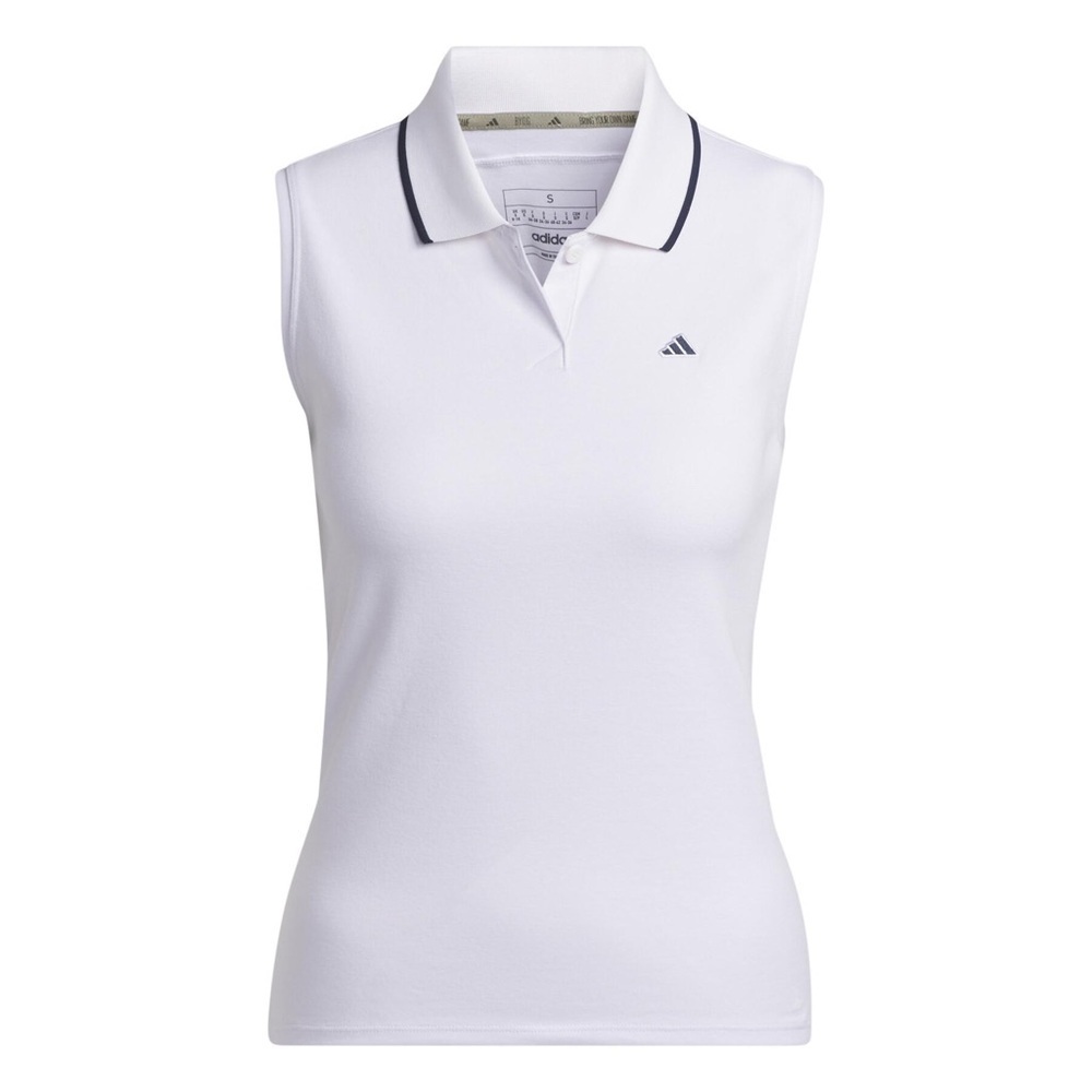 Women's Sleeveless Polo Shirt Adidas Go-To Xl Preppy Golf Blokecore